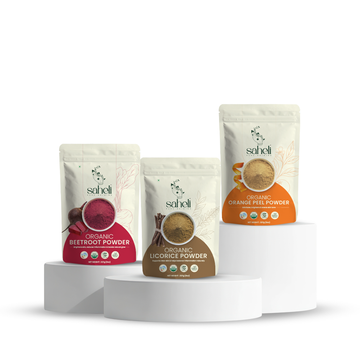 Face Care Combo (Oeange Peel Powder, Licorice Powder & Beetroot Powder)