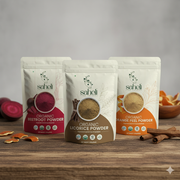 Face Care Combo (Orange Peel Powder, Licorice Powder & Beetroot Powder)