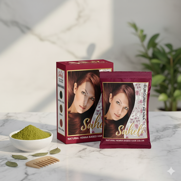 Saheli Henna Based Hair Color - Burgundy (5 X 20gms)