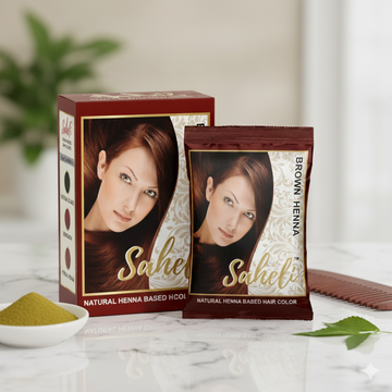 Saheli Henna Based Hair Color - Brown (5 X 20 gms)