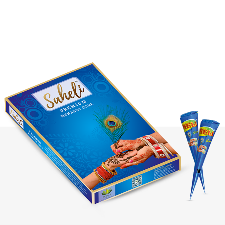 Saheli incense cones packaging with two cones on a white background